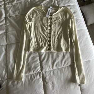 tight white long sleeve